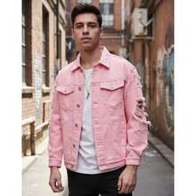 Men Jackets And Coats - Pink - View 1