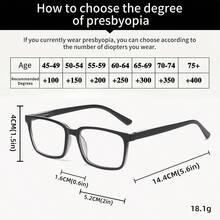 4 Pairs Of Reading Glasses, Men's And Women's Universal Fashionable Reading Glasses, With A Degree Of+1.5~+3.0, Multi-Color/Leopard Print/Classic Versatile/Square Glasses, Can Adapt To Different Levels Of Reading, Help Clear Reading, And Provide Convenience For Daily Reading, Reading Small Characters And Other Scenes. - Nhiều màu - Xem 7