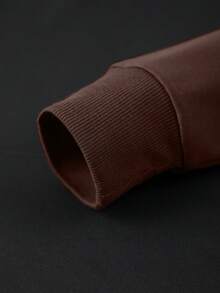 两件套：新款秋冬男士长袖假两件套连帽衫，带口袋，字母印花设计，松紧腰抽绳裤 - 休闲运动装，适合旅行、度假、健身、跑步、情侣装 - 彩色 - 查看 8