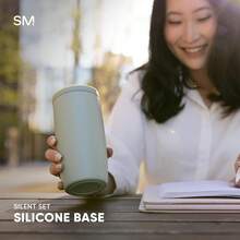 Taza de Café para Viaje con Tapa 360°| Vasoérmico de Acero Inoxidable Aislado con Revestimiento de Cerámica| Regalos para Mujeres| Voyager Colección| 470 ml.| Salvia de vidrio marino - Patrón: Caleidoscopio - Ver 9