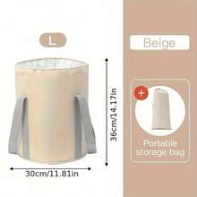 1个可折叠足浴盆，便携式旅行足浴盆，露营洗脚袋，家用足浴盆，旅行保温足浴袋，足浴桶