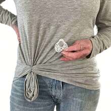 Nueva ropa de mujer de moda: clips de ajuste para ropa de mujer, hermosos clips de botón de ajuste, clips para camisas de mujer - Paquete combinado - Ver 1