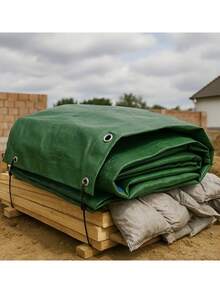 Lona impermeable para exteriores de 3x4m | Tela de polietileno reforzada de 180g/m² con ojales, resistente al desgarro para pintura al aire libre, toldo con ojales anticorrosión y cuerdas perimetrales