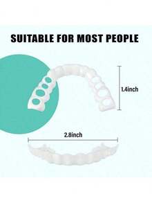 1 Set Of Comfortable & Snug Cosmetic Dentures, Includes Upper & Lower Teeth, Providing A Confident Smile Experience. The Veneers Dentures Bring A Radiant Smile. - Multicolor - View 9