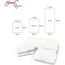 Hogar Set de Dos Toallas de Bao Beige 140x 70 - Blanco + Juego de toallas - Ver 6