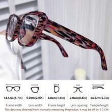1/3 Pcs Comfortable Spring Hinge Men Women Vintage Cat Eye Reading Glasses Oval Clear Transparent Presbyopic Glasses Magnification +1.0 To +4.0 - 藍色*1 - 查看 8