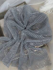 Women's Fishnet Full Rhinestone Decor Gold Headscarf Caps, Personalized Hair Accessories, Suitable For Ladies' Daily Wear, Dance, Wedding, Party, Events Valentine's Day Valentines