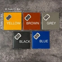 1pc/5pcs/10pcs/20pcs Customized Engraved Black Marble Texture Wooden Coasters, Personalized Coaster Gifts, Housewarming, Wedding, Anniversary Gifts - Black Marble - View 8