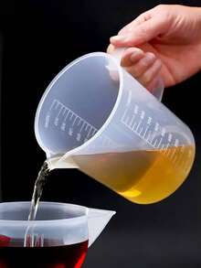 1pc Precision Graduations Plastic Measuring Cup | Heat-Resistant & Easy-To-Clean DesA-Free - Perfect For Baking & Cooking - Measures Liquids & Dry Ingredients In Milliliters - Practical Kitchen Gadget