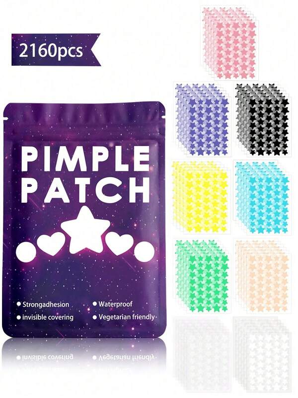 2160 Pezzi di Cerotti per l'Acne - Delicati e Non Irritanti, Coprono l'Acne e le Imperfezioni - Cerotti Correttori, Impermeabili e Traspiranti per l'Uso Quotidiano sul Viso, Prodotti Essenziali per la Cura della Pelle, Facili da Trasportare, Adatti per Viaggi, Feste, Consigli di Bellezza, Perfetti come Accessori per Scattare Foto, Cerotti Invisibili per Coprire i Brufoli e l'Acne