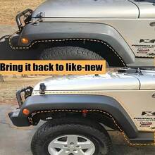 通用汽车塑料仪表盘翻新 - 焕然一新！修复划痕和老化，轮胎涂层和保护，持久亮黑色，多用途涂层蜡，旧车零件翻新 - 1件+海綿 - 查看 7