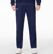 Under Armour 男子新款修身舒適透氣簡約健身訓練隊運動針織長褲