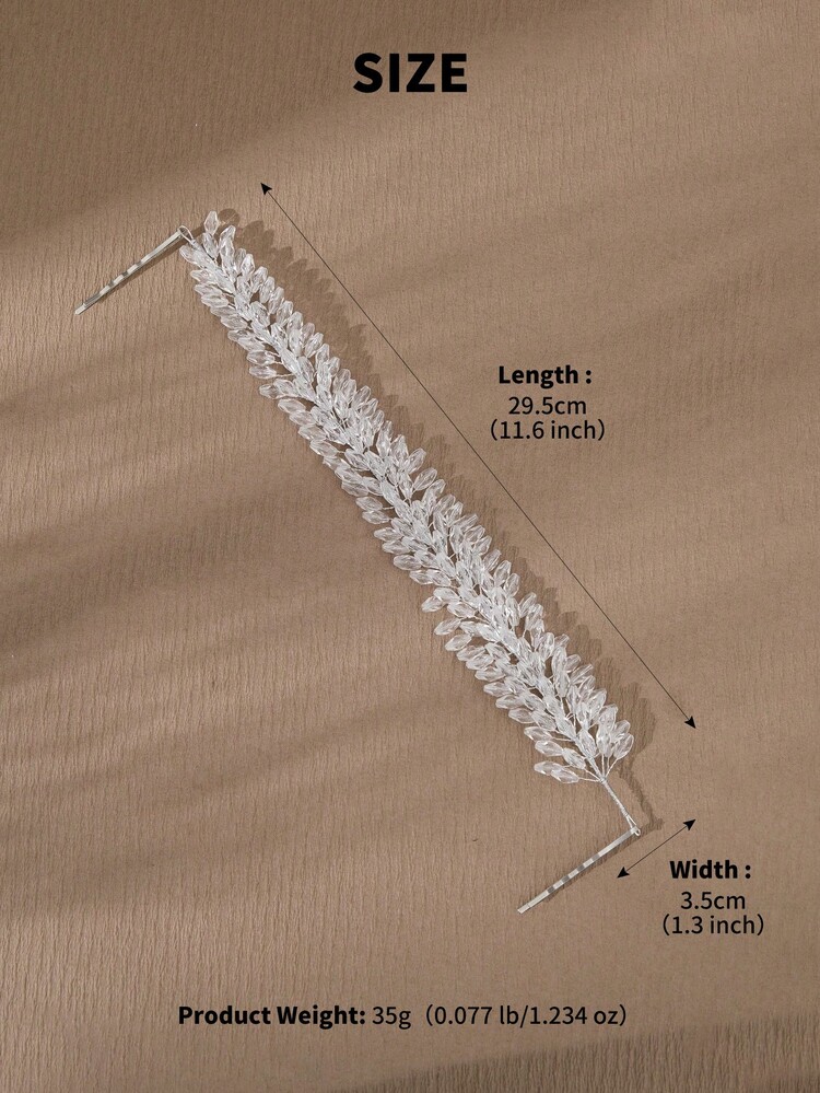 1 件亚克力串珠头带，手工制作的优雅新娘发饰，奢华女士装饰发饰，周年纪念礼物 - 彩色 - 查看 10