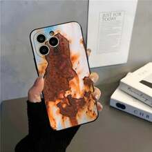 Funda de teléfono con diseño de arte oxidado compatible con iPhone 17, 15, 16, 13 Pro Max, 14, 12, 11, XR, X, 8, 7, 6 Plus. Cubierta trasera de lujo, compatible con funda para iPhone 17, funda para iPhone 17 Pro, funda para iPhone 17 Pro Max - Negro 6 - Ver 6