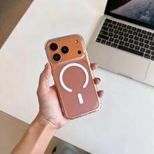 防震磁吸充电手机壳，带摄像头保护，兼容 17/17 Air/17 Pro/17 Pro Max，透明亚克力超薄保护壳，也适用于 13/11/16 Pro Max/15/14 Plus/12 Mini/XS Max/7/8 Plus/16e，春季礼物，生日派对，复活节，妈妈的理想之选 - 無色 - 查看 4