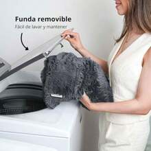 Furbedz Cama para Perro Mediano, diseño antiestrés, Cama Lavable con Funda extraíble intercambeable, Felpa ultrasuave, Forro Interno, Soporte ortopédico Memory Foam, Base Impermeable(Grande (100 cm) Gris Oxford) - Tipo 7 - Ver 5