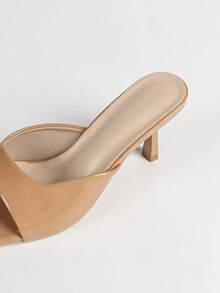 Women's Simple Lotus Pink Strap PU Leather Stiletto High Heel Sandals, Versatile For Daily Wear, Vacation, Casual And Elegant - Rose Pink - View 7