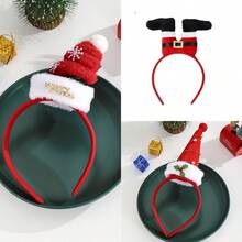 1pc Christmas Hat With Bell HeadBand, Hair Band, Diadema ,Hair Hoop ,Hairband For Women Hair Accessories