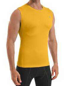 GYHSRunhit Sleeveless Compression Shirt Men Top Athletic Muscle Shirts Men - Turmeric - 查看 2