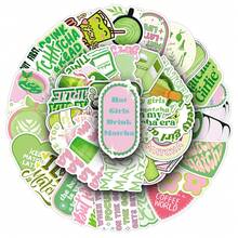 50张卡通贴纸，抹茶女孩主题，充满正能量，励志涂鸦贴纸，美观防水乙烯基贴纸，适用于日记本、电脑、剪贴簿、行李箱、水瓶、手机等。 - 彩色 - 查看 7