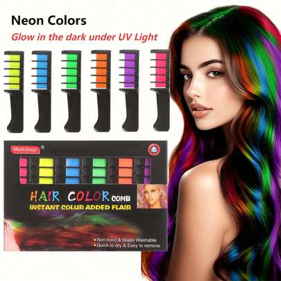 Cosplay Holiday Halloween Christmas New Year Nice Hair Chalk Pen Easy Wash Beauty Colors Crayon For Party Halloween,Cosplay, Birthday Party,Decoration Party Easy On Easy Off