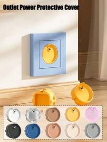 1个电源插头保护套,插座盖,电源插座安全帽,防触电插座盖,安全插头保护套,儿童安全插头,带隐藏式拉手的儿童安全电源插座盖,三孔儿童安全电源插座,北美标准电源插座盖,绝缘保护插头,婴幼儿安全产品 - 彩色 - 查看 8