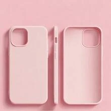Funda de teléfono de silicona líquida - Lila púrpura, antiamarillamiento y suave protección, compatible con iPhone, resistente al agua, a los golpes, a las caídas y a los arañazos - Rosa - Ver 8