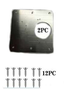 4pcs Cabinet Hinge Repair Plates, Stainless Steel Hinge Repair Kit, Cabinet Hinge Mounting Bracket Set, Kitchen Cabinet Door Hinge Repair Plates Set With Cabinet Door Installation Screws - Silver - View 13