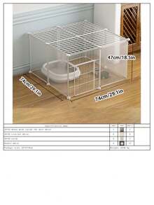 Large Indoor Pet Fence, Freestanding Cat Cage Dog Playpen With Spacious Area, Modular Assembly Cat Crate - Multicolor - View 25