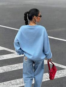 Nuovo stile casual autunno e inverno 2025, versione ampia, spessa e calda, adatta per le stagioni autunnali e invernali, comoda da indossare ogni giorno, stile di strada alla moda, felpa pullover a maniche lunghe