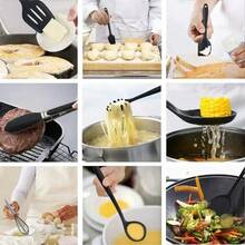 32-Piece All-In-One Silicone Kitchen Utensils Set With Non-Stick Pot, Silicone Spatula, Soup Spoon, Measuring Cup, And Cooking Tool Set - Black - View 5