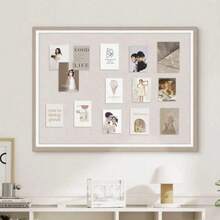 1块31.5英寸x19.69英寸大尺寸毛毡留言板，多功能照片展示板，办公及家庭公告板，免打孔展示板背景，适用于家庭、书房、办公室、圣诞节、新年装饰、照片展示、留言板、返校用品、节日派对装饰、圣诞节和新年装饰、新年礼物、送给朋友、同学、长辈、老师的创意礼物、软木板、钉板、愿景板 - 多色/A - 查看 5