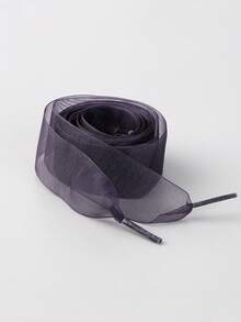 New Fashionable Versatile Sneakers With Tulle Lace Shoelaces, Transparent Lace Shoe Strings Ballerina Style Decor, Small White Shoes Decorative Cords