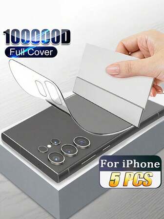 5 piezas de protector de pantalla, material de hidrogel, compatible con Samsung Galaxy S25, S24, S23, S22, S21, S20 Ultra, Plus, FE, S25 Edge, Note 20 Ultra, 10 Plus Accesorios para smartphone