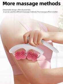 Fitness Exercise Massage Stick, New Yoga Wheel, Circular Leg Clamp Roller, Deep Leg Muscle Relaxation Massage Equipment - Pink - View 6