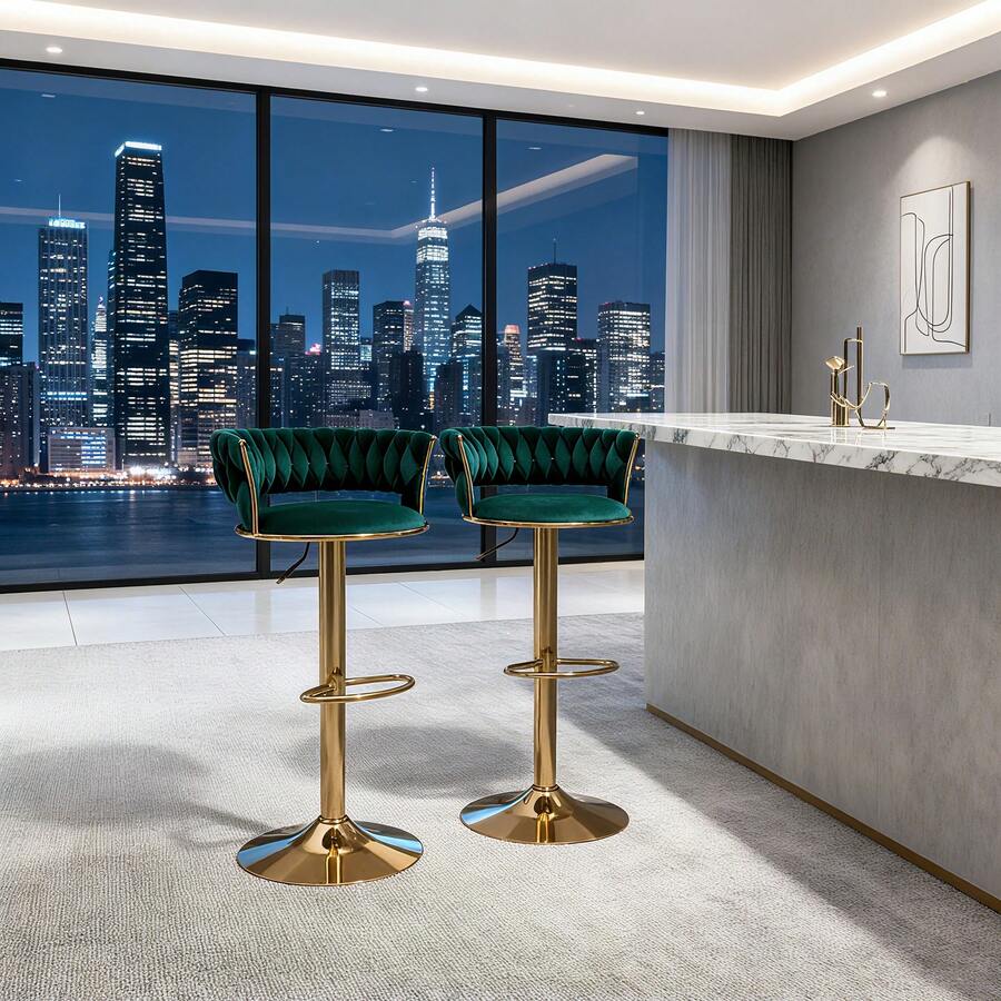 Barstools - Emerald + Velvet + Foam - View 1