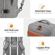 UKEIN 5PCS Travel Backpack Carry On Backpack 42L Flight Approved, Expandable Laptop Backpack With Packing Cubes & Shoe Pocket, Water Resistant Luggage Backpack For Men Women, TSA Approved, Large Backpack - Nâu tro - Xem 5