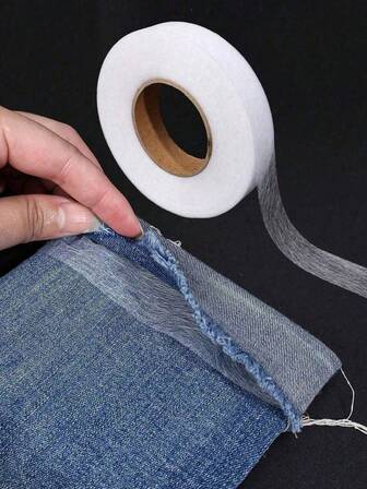 1 Roll Iron-On Hemming Tape Strong Adhesive Washable, Hot Melt Tape, Double Sided Adhesive Lining, Seamless Hemming Tape, Suitable For Altering Clothes, Pants, Jeans, Skirts