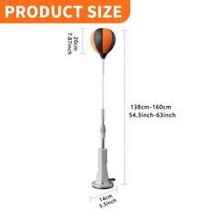 1 Piece, Heavy-Duty Indoor Boxing Speed Ball - Quick Rebound Feature, Height Adjustable, Strong Suction Cup Base, Stable Training, Suitable For Boxing, Free Fighting, Mixed Martial Arts, Home Fitness - Ideal Choice For Teenagers And Adults - Basic Version, Improves Fighting Skills, Durable Materials, Sturdy Structure - Black - View 3