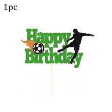 1Pc Paper Soccer Cake Topper Inserts Soccer Team Happy Birthday Cake Decorations Baking Party Cake Decoration Supplies,Christmas