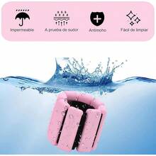 2Pcs Polainas para Tobillos y Muñecas, 2.2lb(1kg) Polainas de Silicon Ajustables, Correas de peso para piernas para Yoga Pilates Fitness Gym, Entrenamiento De Fuerza De Tobillo, Muñeca, Brazo Y Pierna (2x0.5kg) - rosa - Ver 11