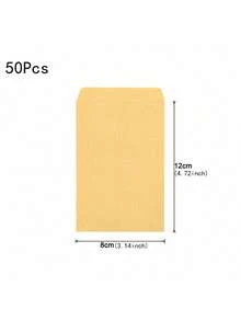 50 Bolsas de papel kraft mini sobre tarjetas de invitación de boda, tarjetas de saludo y bolsas de regalo, Navidad - Multicolor - Ver 16