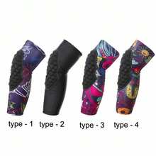 1 件装防撞护膝蜂窝运动护腿护膝装备透气篮球护膝儿童运动足球篮球 - 彩色 - 查看 5