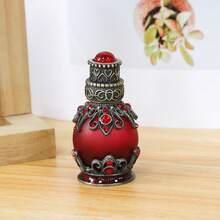 1pc 15ml Middle Eastern Style Glass Globe Bottle, Jewelry Design Fragrance/Essential Oil Refillable Decor Bottle, Elegant Home Decor Accessory, Vanity Decoration, Hand Wash Only, Refillable And Reusable, Women's Personal Care Item, Chic Fragrance Storage Bottle, Sophisticated Decor, High-End Quality, Fashionable Cosmetic Accessory, Lightweight And Portable Travel Refill Bottle (Empty Bottle Only)