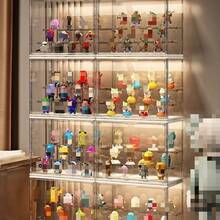 Bohemian Stil Acryl Vitrine, geeignet für Figuren, Puppen und Sammlerstücke - transparente Aufbewahrungsbox mit selbstklebender Montage, wiederverwendbar, perfektes Weihnachtsgeschenk