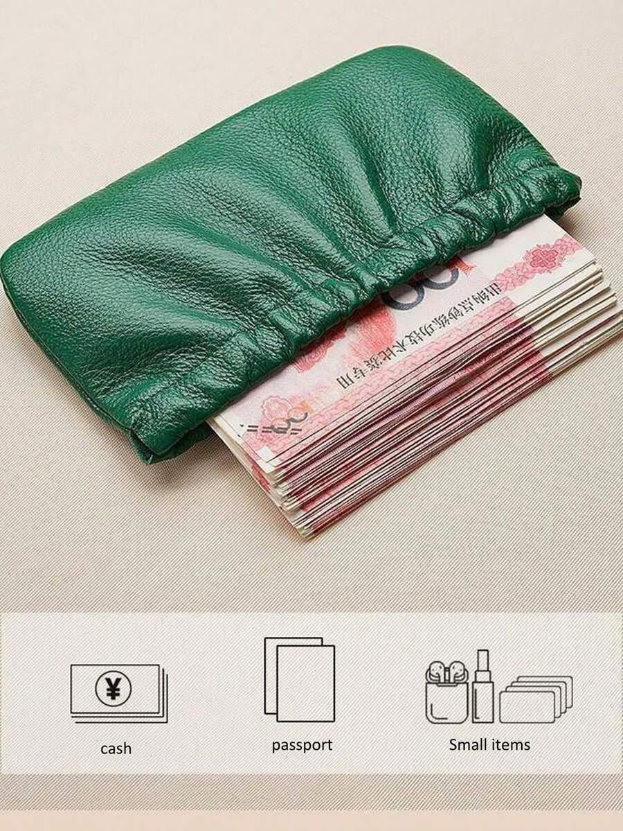 1件自鎖式PU長款錢包，可用作護照夾，女款錢包，女款迷你錢包，手拿包，旅行便攜