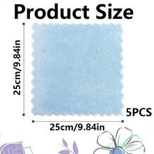 أقمشة إزالة المكياج القابلة لإعادة الاستخدام، مناشف/مناشف غسيل من الفليس المرجاني الناعم متناهي الدقة، مناسبة للوجه والعيون والشفاه - لا نمط - مشاهدة 2