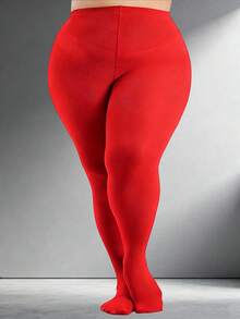 1 đôi quần tất nữ cỡ lớn 80D, màu trơn, chất liệu sợi polyester mềm mại, có thể giặt tay, nhiều màu sắc để lựa chọn, thiết kế cạp cao, phù hợp với phụ nữ cỡ lớn, thoải mái và thoáng khí. - Nhiều màu - Xem 29