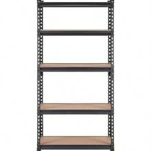 Storage Shelving Unit, 5-Tier Adjustable, 2000 Lbs Capacity, Heavy Duty Garage Shelves Metal Organizer Utility Rack - Black - 黑色 - 查看 4