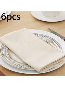 1/6/10/30pcs Set Hotel Restaurant Napkins, High-End Linen-Like Folding Napkins For Dining, Cafe - Multicolor - View 7